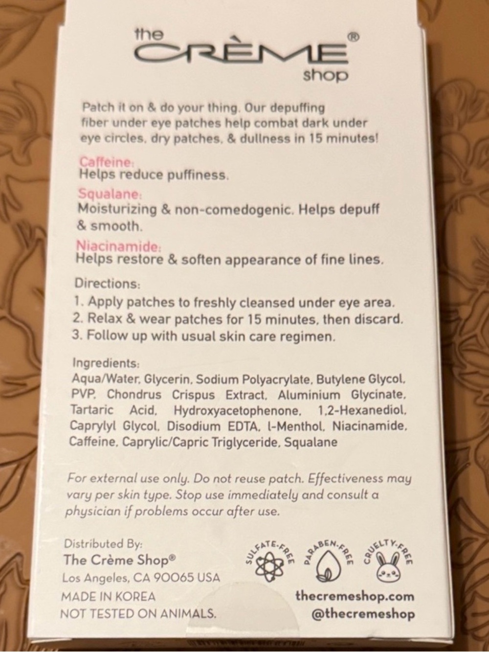 The Crème Shop Brightening Multi-Eye Task Under Eye Patches - Picture 3 of 3